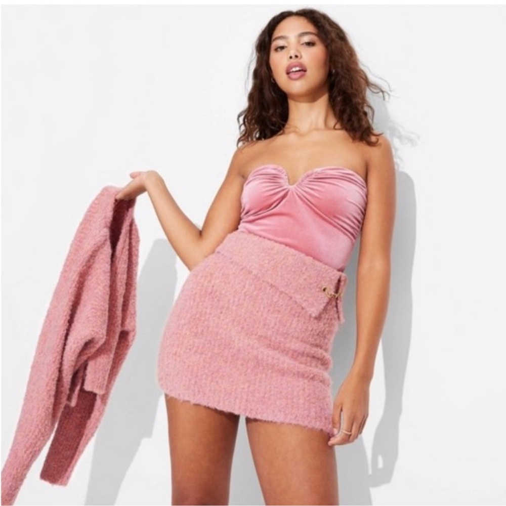 New! Women's Boucle Mini Skirt - Wild Fable™ Pink L